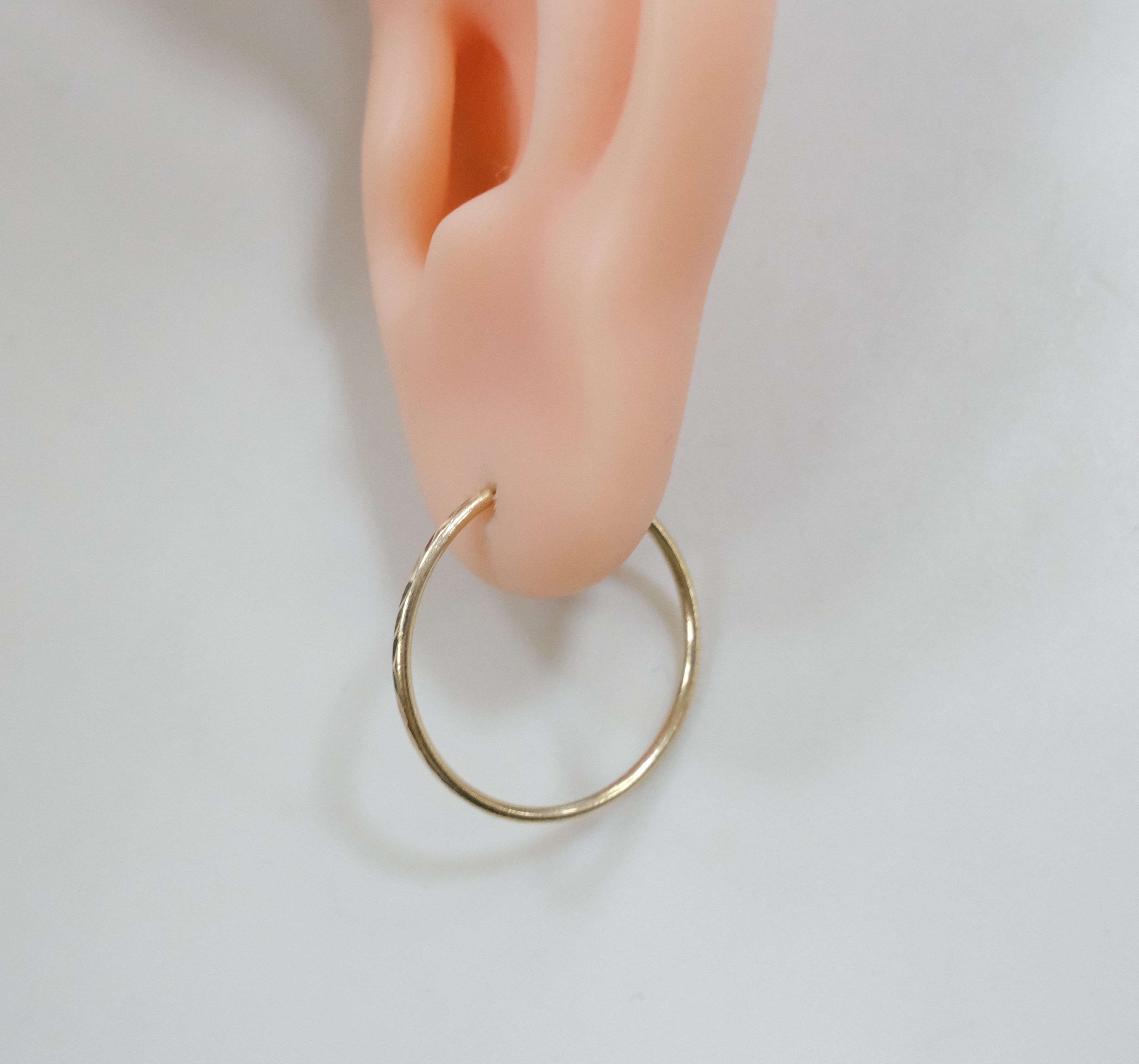 Серьги-конго из желтого золота